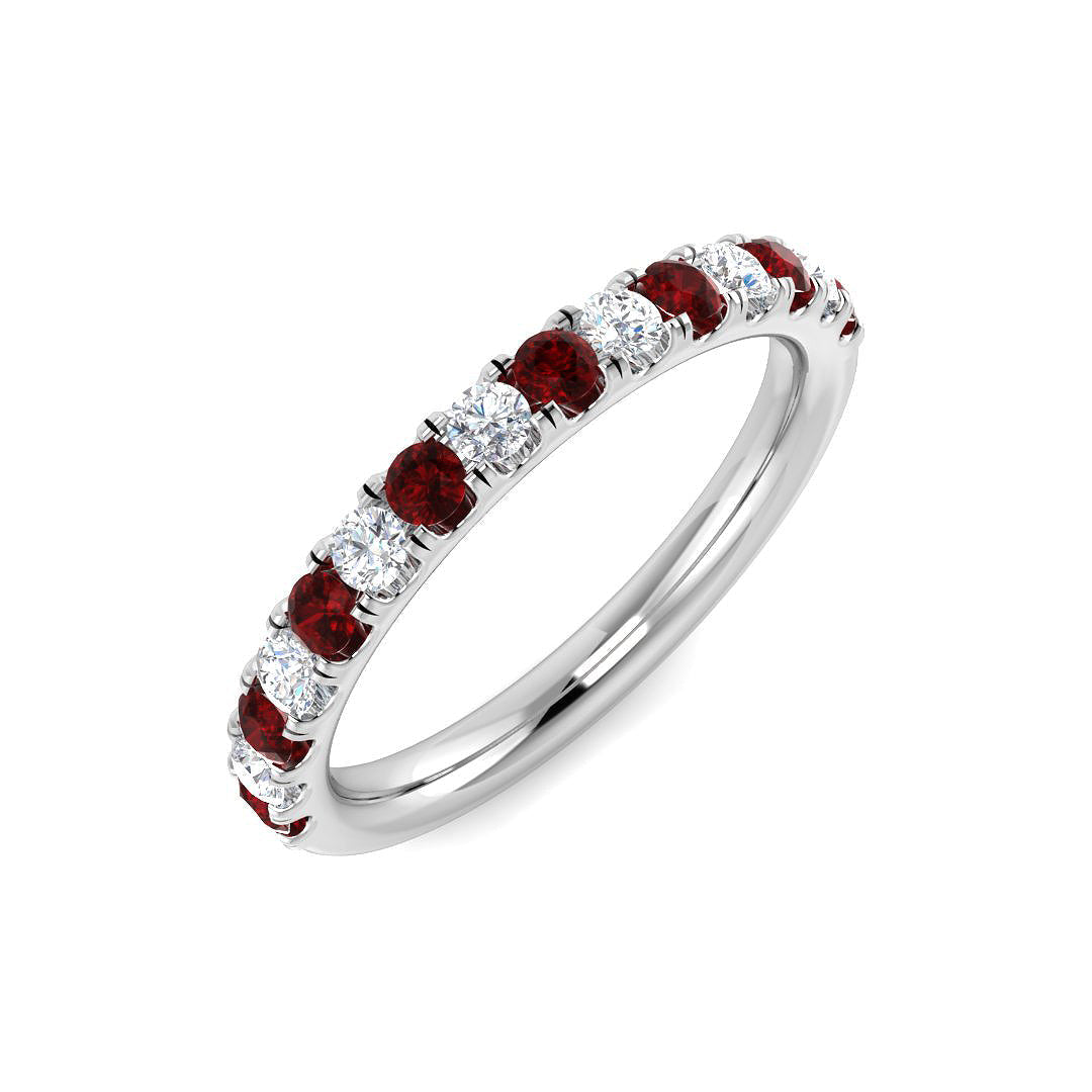 Half Eternity Diamond Ring 0.5ct–0.6ct – SR7945~RY – 18k White Gold