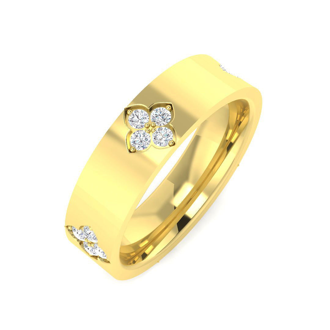 Fancy Diamond Ring 0.29ct–0.38ct – SR6077 – 18k Yellow Gold