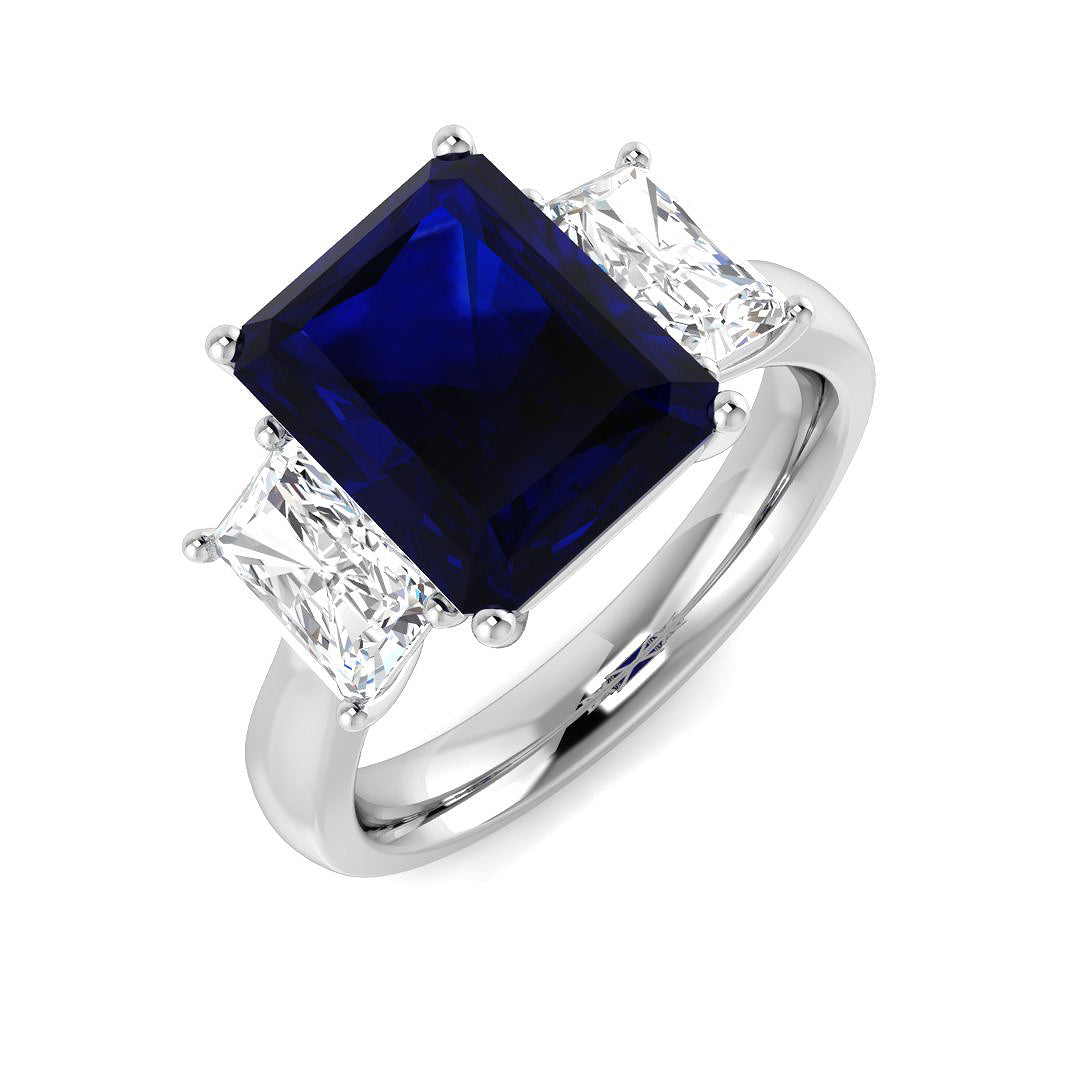 Ruby Lab-Grown Diamond Ring 4.46ct–5.85ct – SR453 – 18k White Gold