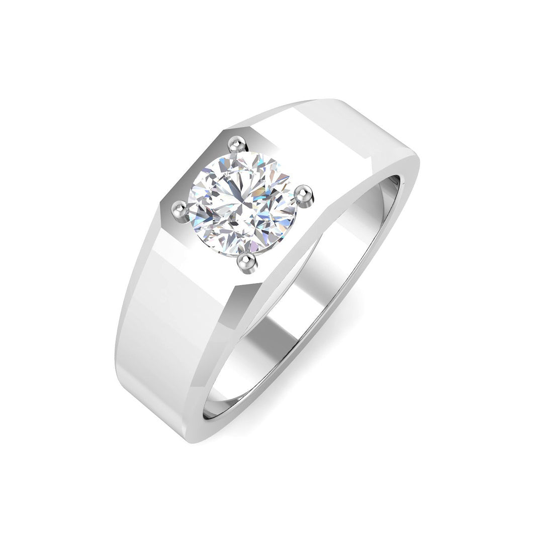 Signet Lab-Grown Diamond Ring 1.03ct–2.02ct – SR5067 – 18k White Gold