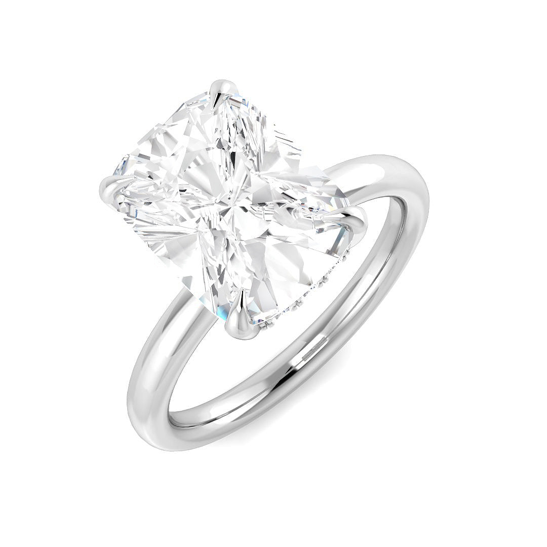 Engagement Lab-Grown Diamond Ring 4.2ct–4.21ct – SR5766 – 18k White Gold