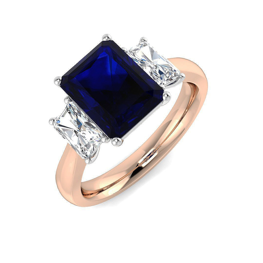 Ruby Lab-Grown Diamond Ring 3.31ct–4.51ct – SL9796 – 18k Rose Gold