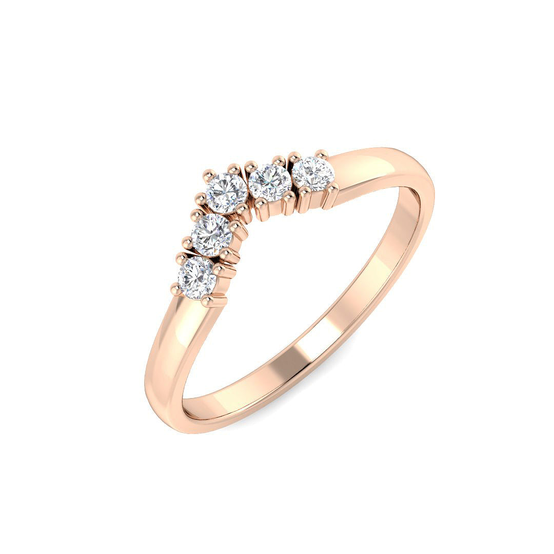 Wishbone Diamond Ring 0.17ct – SL8990B – 18k Rose Gold