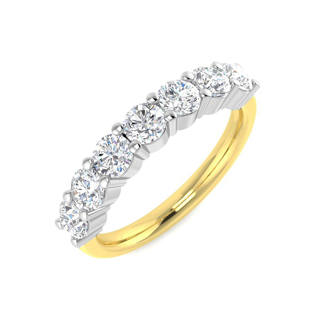 Multi Stone Diamond Ring 0.37ct–2.02ct – SR542 – 9k Two Tone Gold