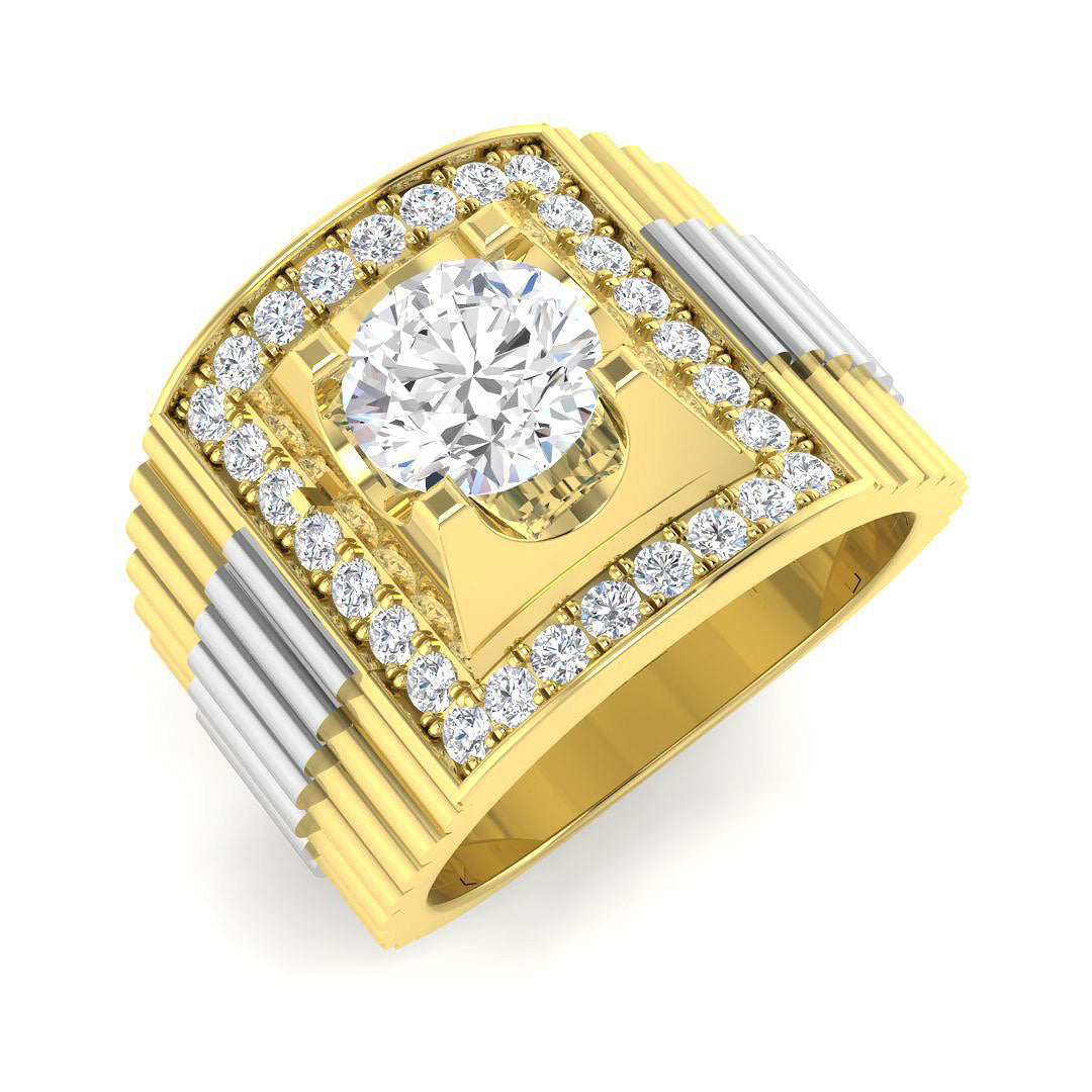 Signet Lab-Grown Diamond Ring 1.53ct–1.55ct – SR4888 – 18k Yellow Gold
