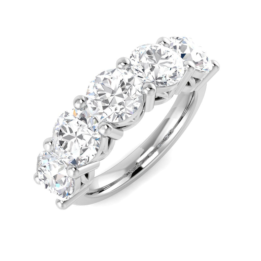 Five Stone Lab-Grown Diamond Ring 3.88ct – SR4611 – 18k White Gold