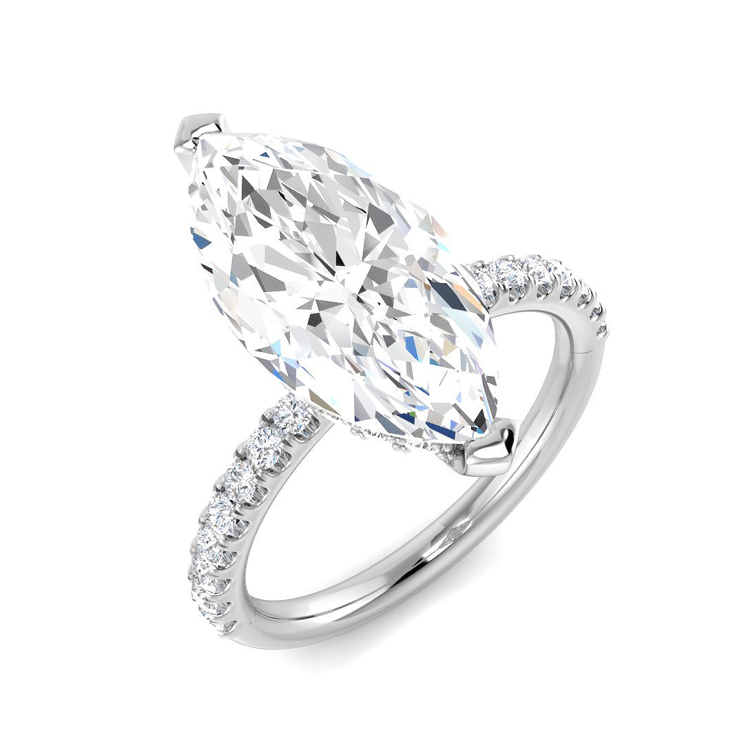Engagement Lab-Grown Diamond Ring 1.02ct–5.58ct – SR5819 – 18k White Gold