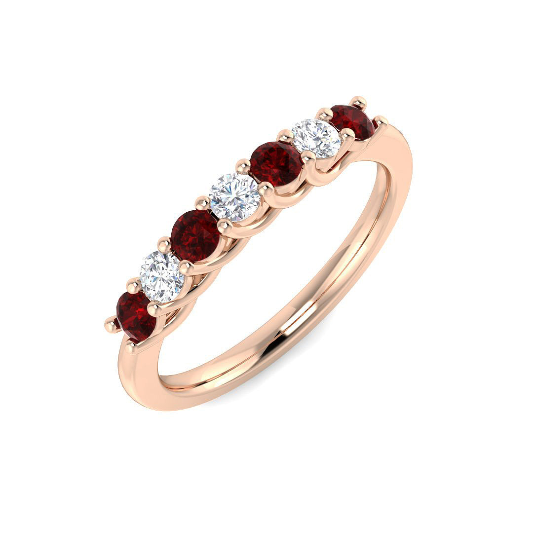Multi Stone Diamond Ring 0.58ct–1.65ct – XYR6791~RY – 18k Rose Gold