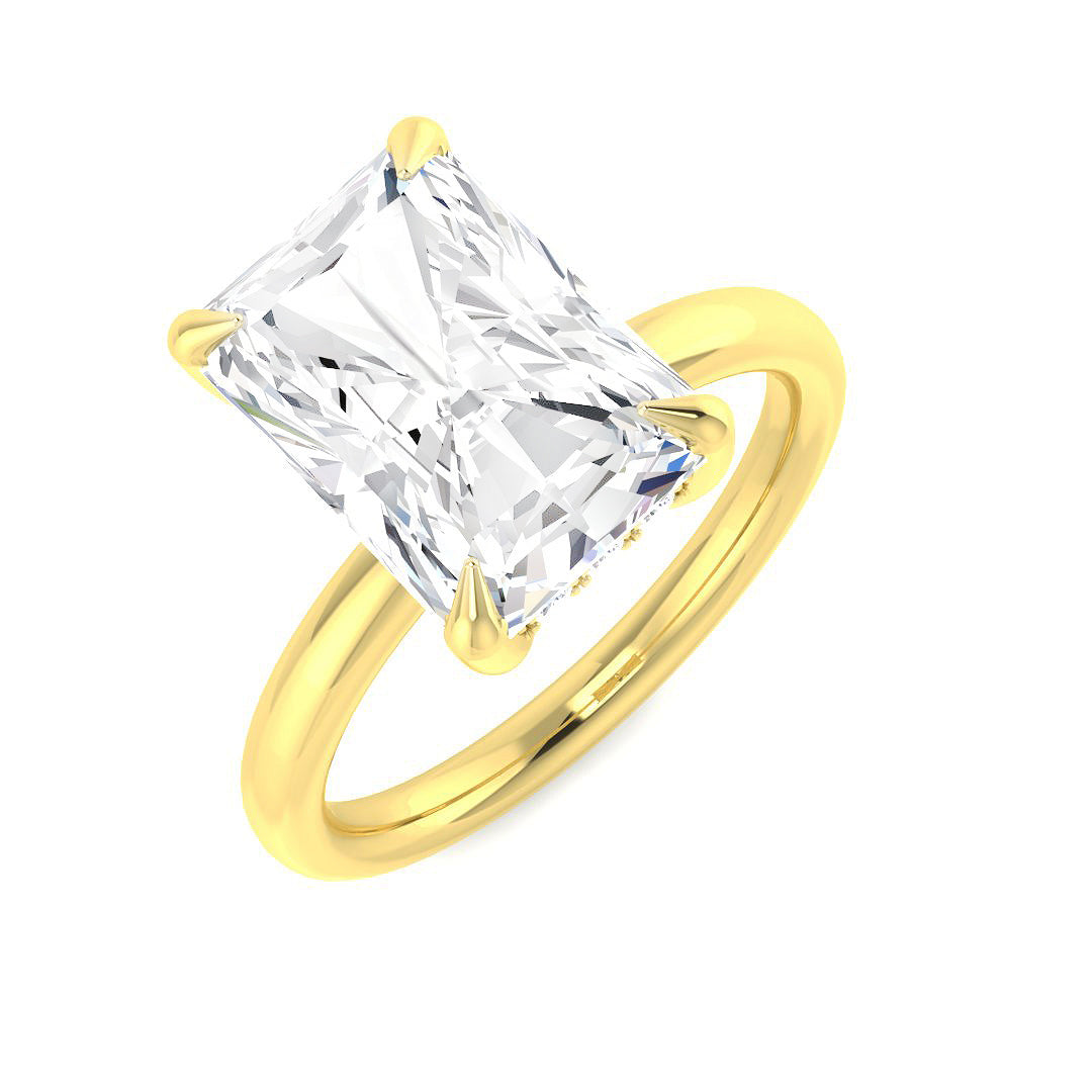 Engagement Lab-Grown Diamond Ring 4.22ct–4.26ct – SR6001 – 18k Yellow Gold