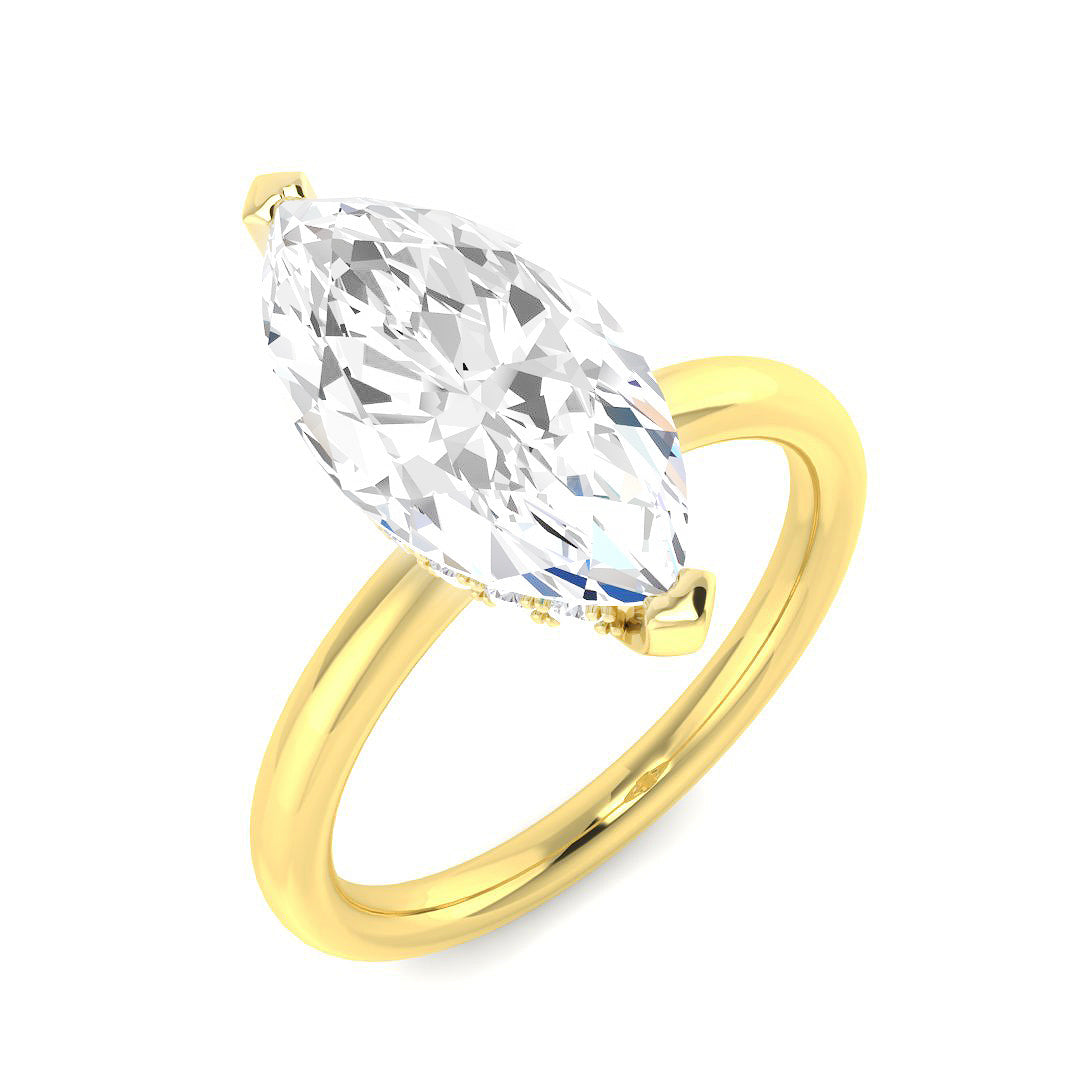 Engagement Lab-Grown Diamond Ring 3.23ct–3.24ct – SR5835 – 18k Yellow Gold
