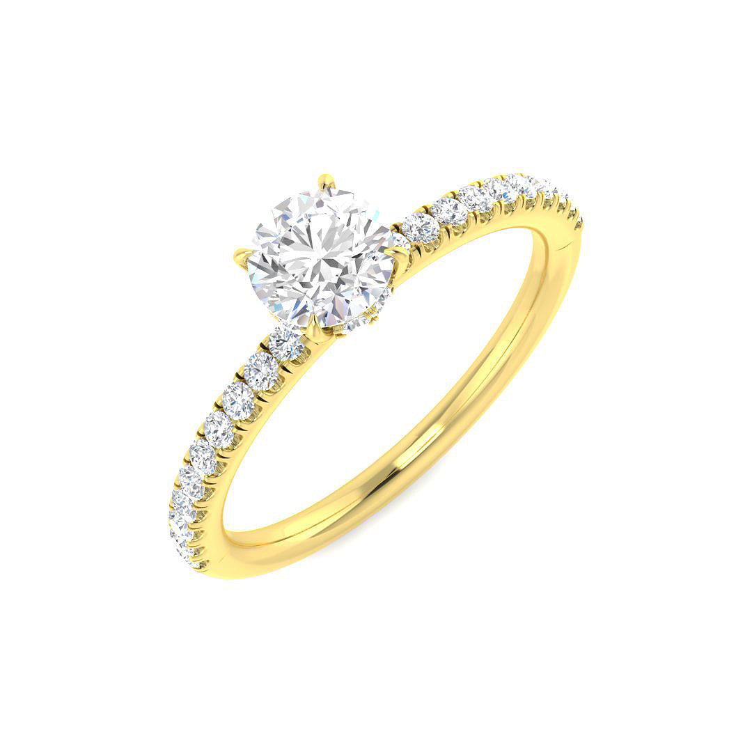 Engagement Diamond Ring 0.72ct–0.76ct – SR5053 – 18k Yellow Gold