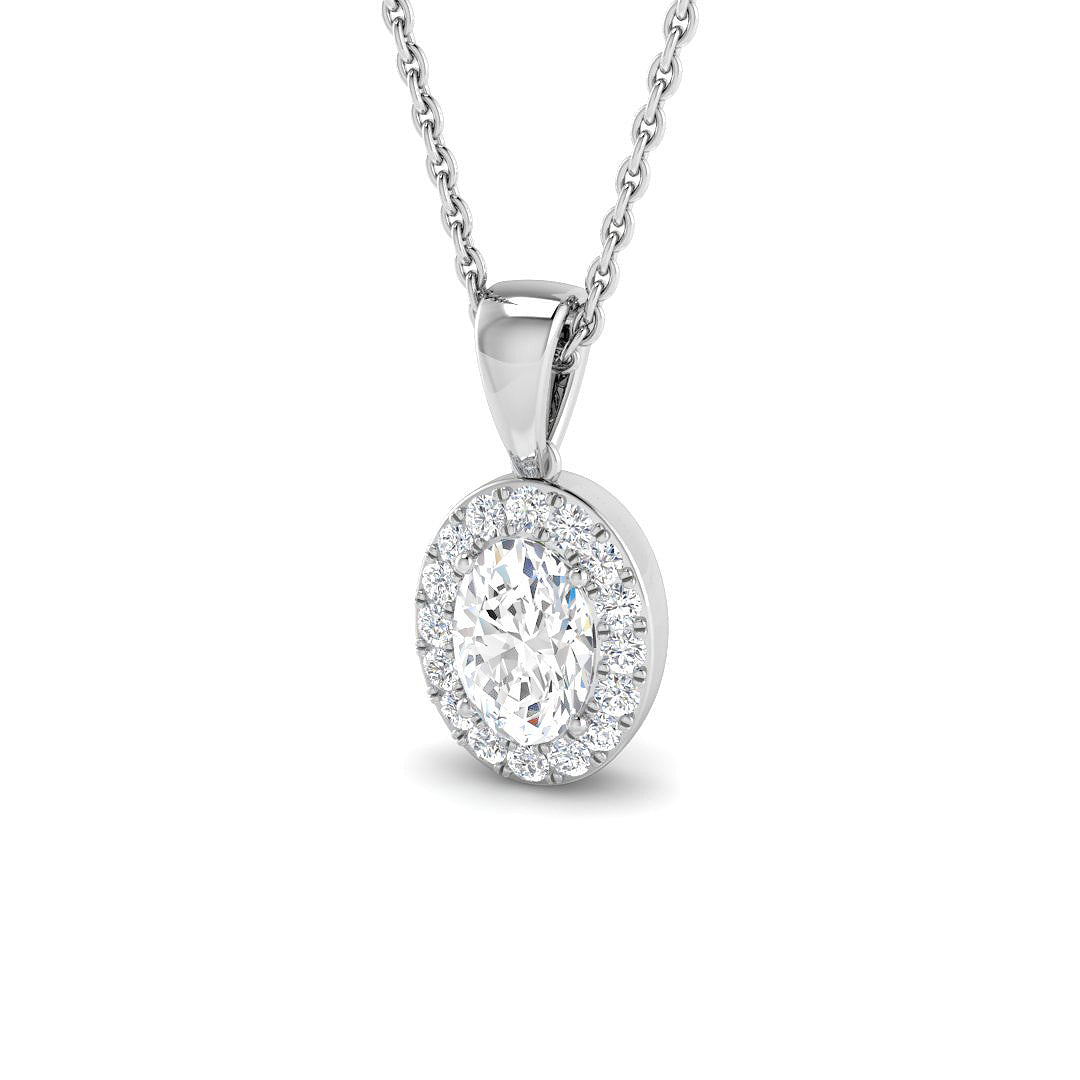 Halo Diamond Ring 0.46ct–0.91ct – SP4899 – 18k White Gold