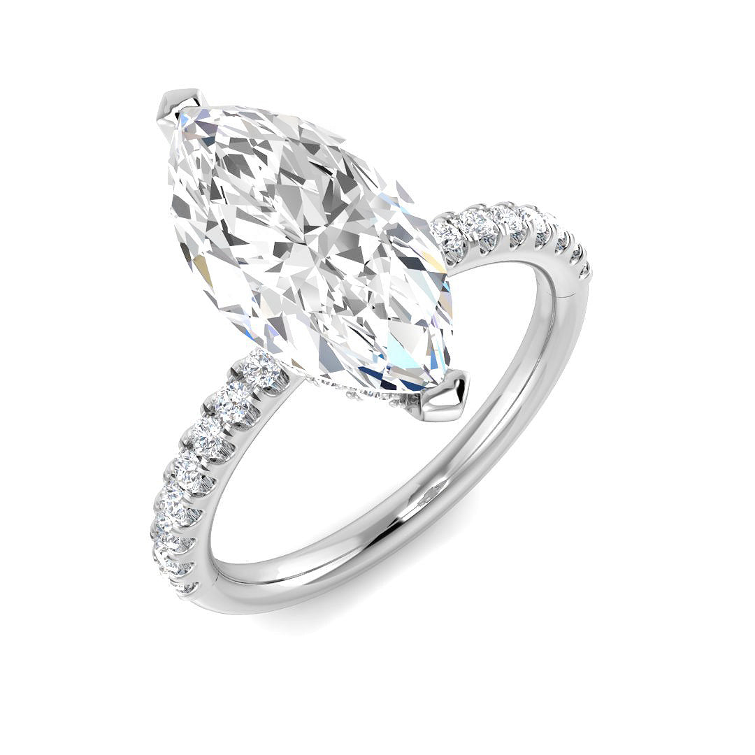 Engagement Lab-Grown Diamond Ring 1.02ct–5.58ct – SR5819 – 18k White Gold