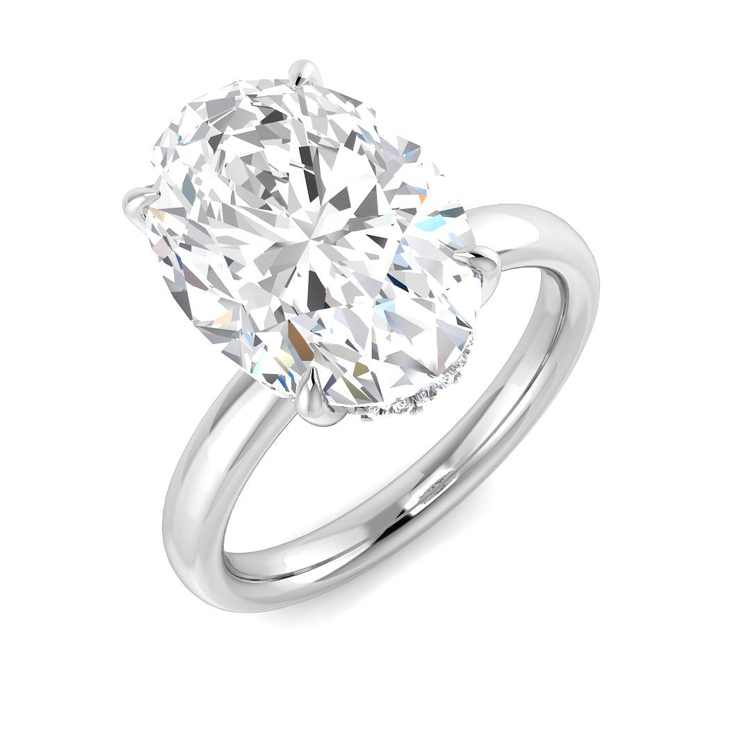 Engagement Lab-Grown Diamond Ring 5.22ct–5.23ct – SR5719 – 18k White Gold