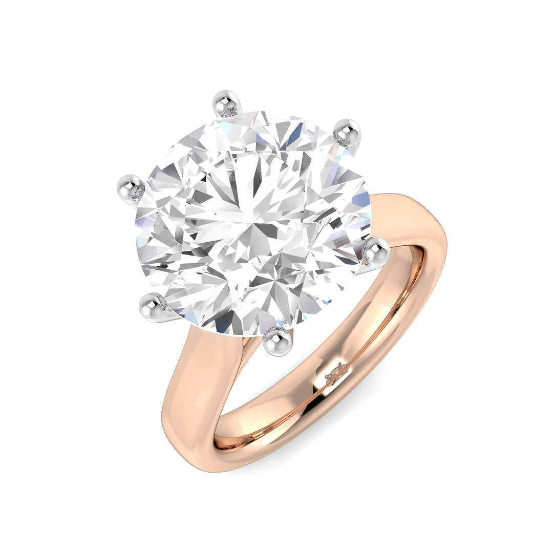 Engagement Lab-Grown Diamond Ring 5.0ct–5.04ct – SR5005 – 18k Rose Gold