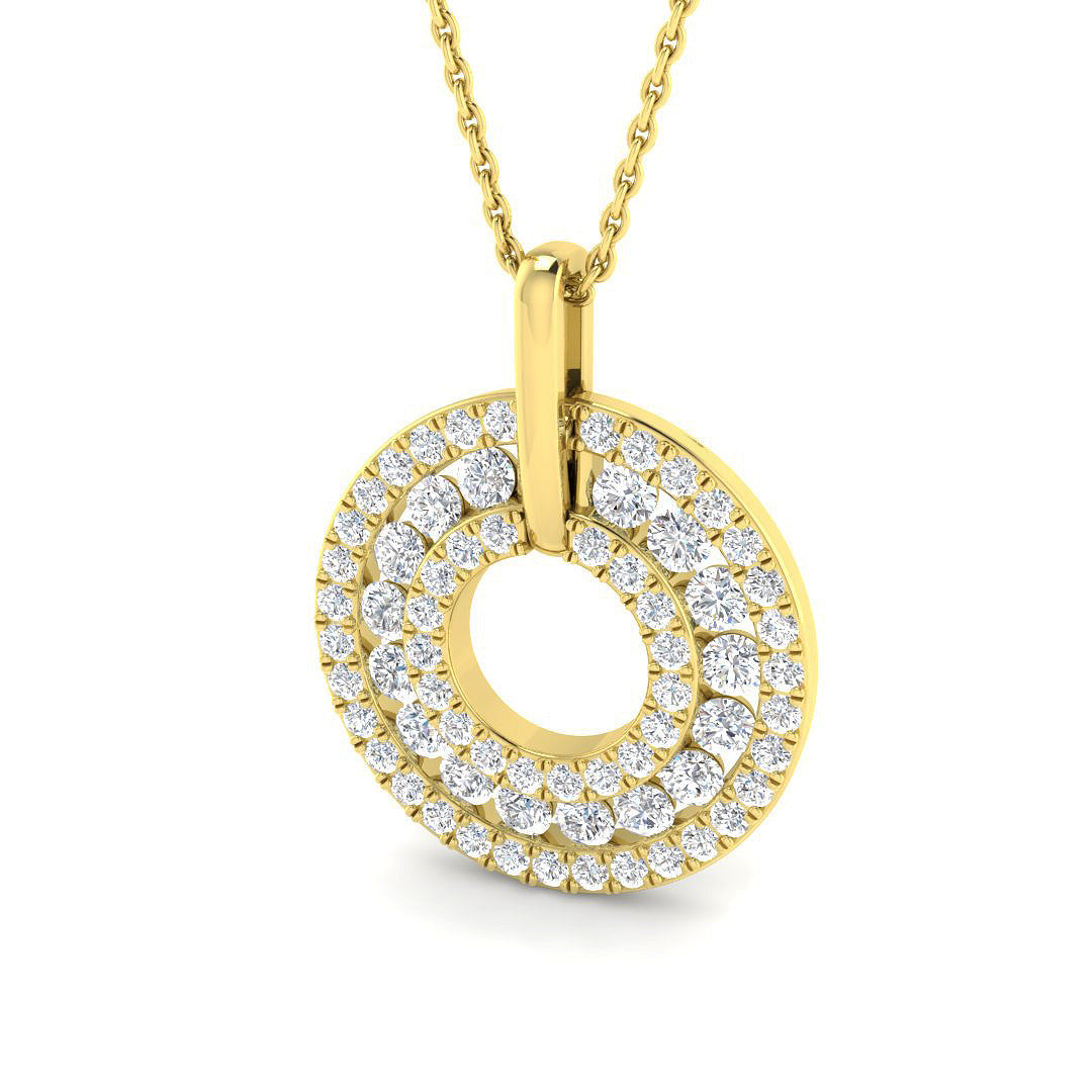 Circle of Life Diamond Ring 0.8ct–1.82ct – SP6863 – 18k Yellow Gold