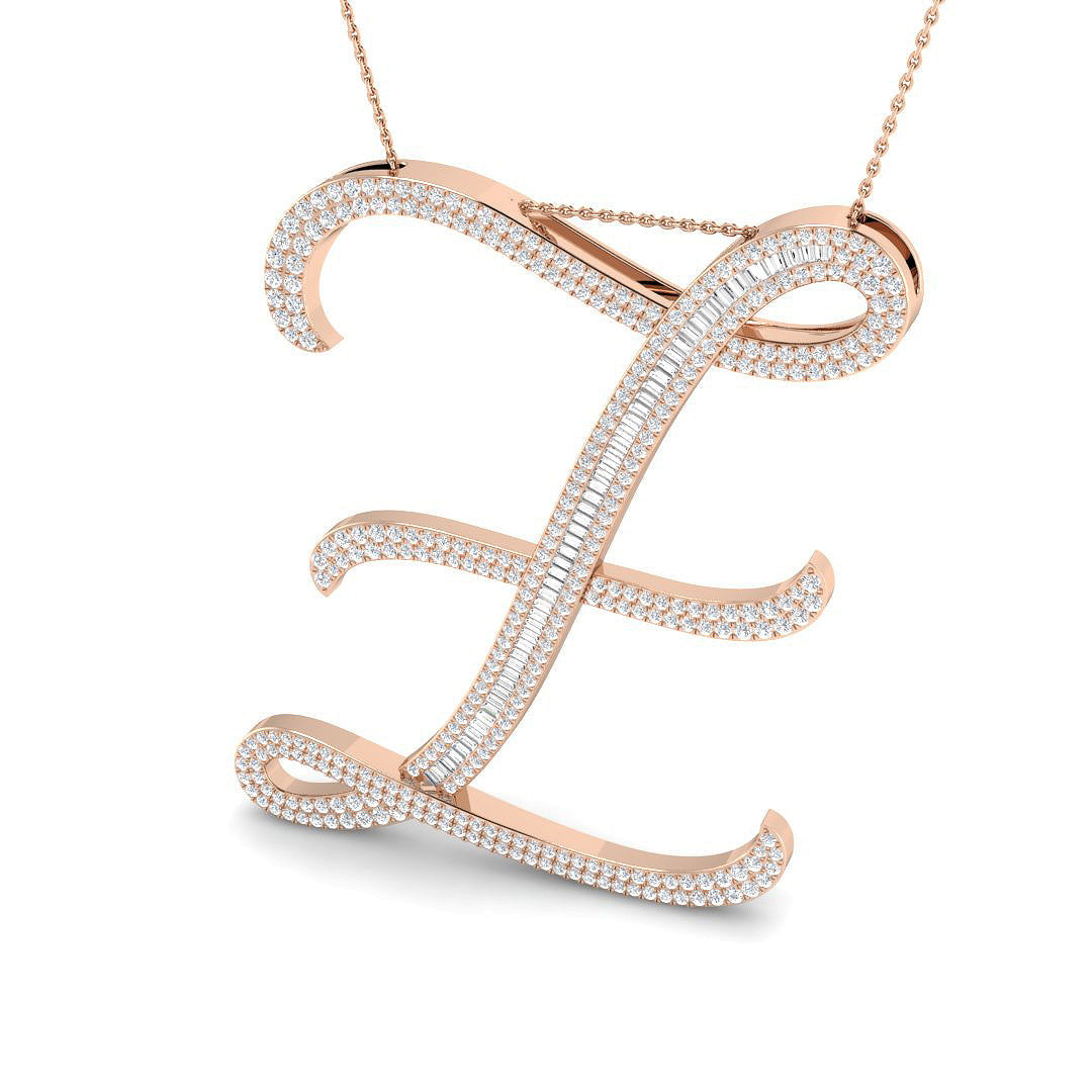Initials Diamond Ring 2.3ct–2.87ct – SP5867-Z – 18k Rose Gold