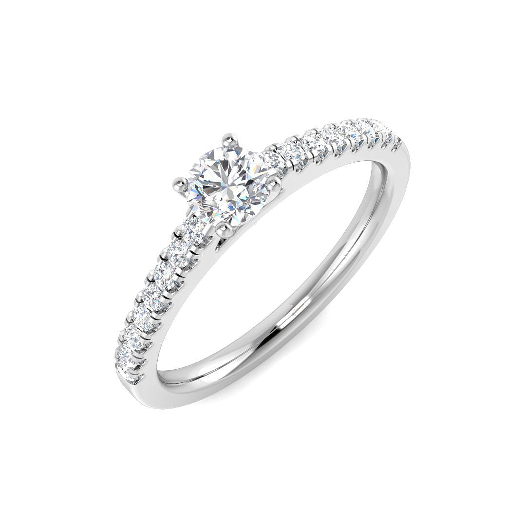 Engagement Diamond Ring 0.44ct – BJR0469 – 18k White Gold
