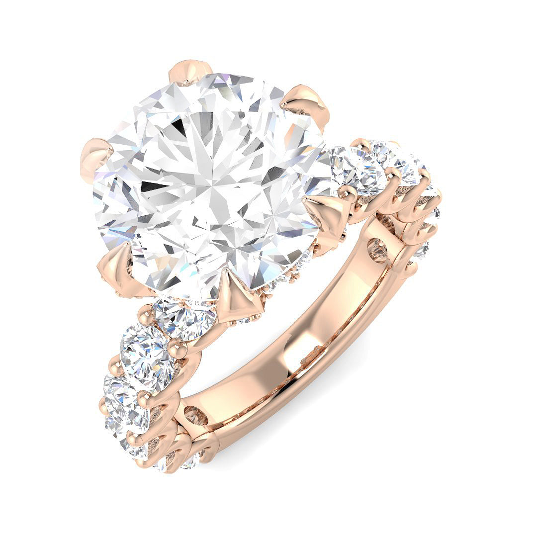 Engagement Lab-Grown Diamond Ring 3.77ct–7.87ct – SR4678 – 18k Rose Gold