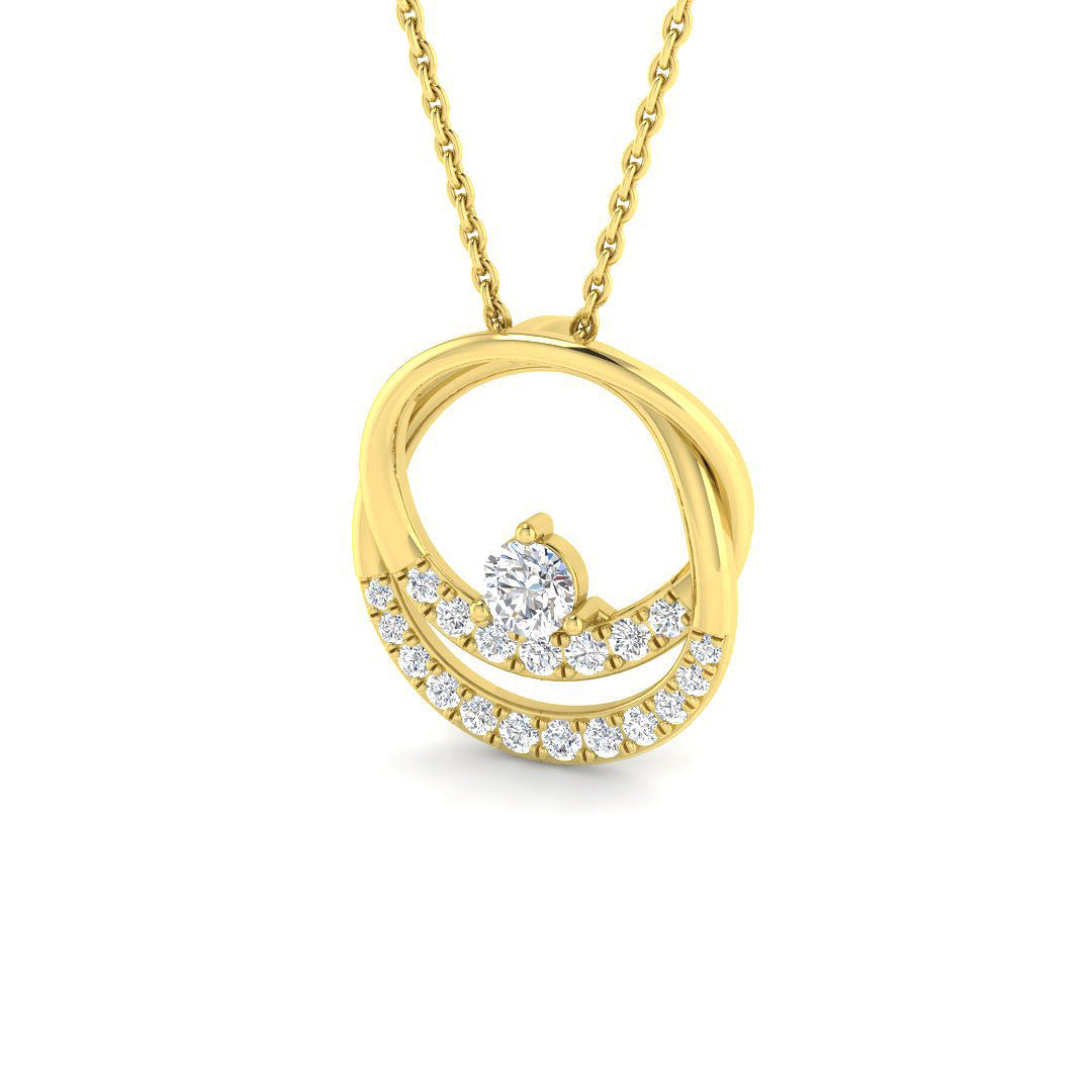 Fancy Diamond Ring 0.41ct – SP7034 – 18k Yellow Gold
