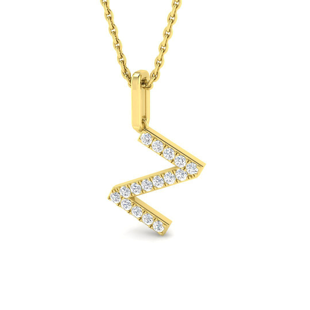 Initials Diamond Ring 0.14ct – SP5171-Z – 18k Yellow Gold