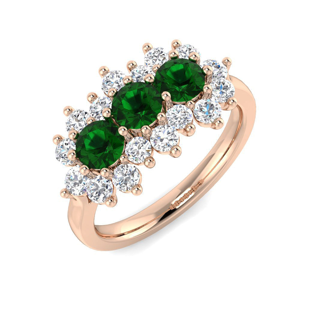 Boat Diamond Ring 1.59ct – SL8412~EM – 18k Rose Gold