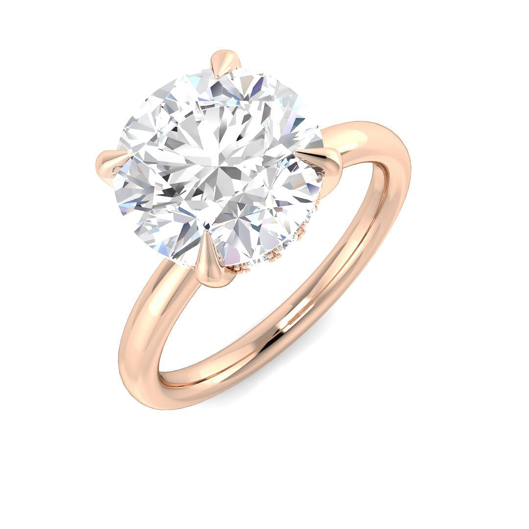 Engagement Lab-Grown Diamond Ring 4.17ct–4.18ct – SR5844 – 18k Rose Gold
