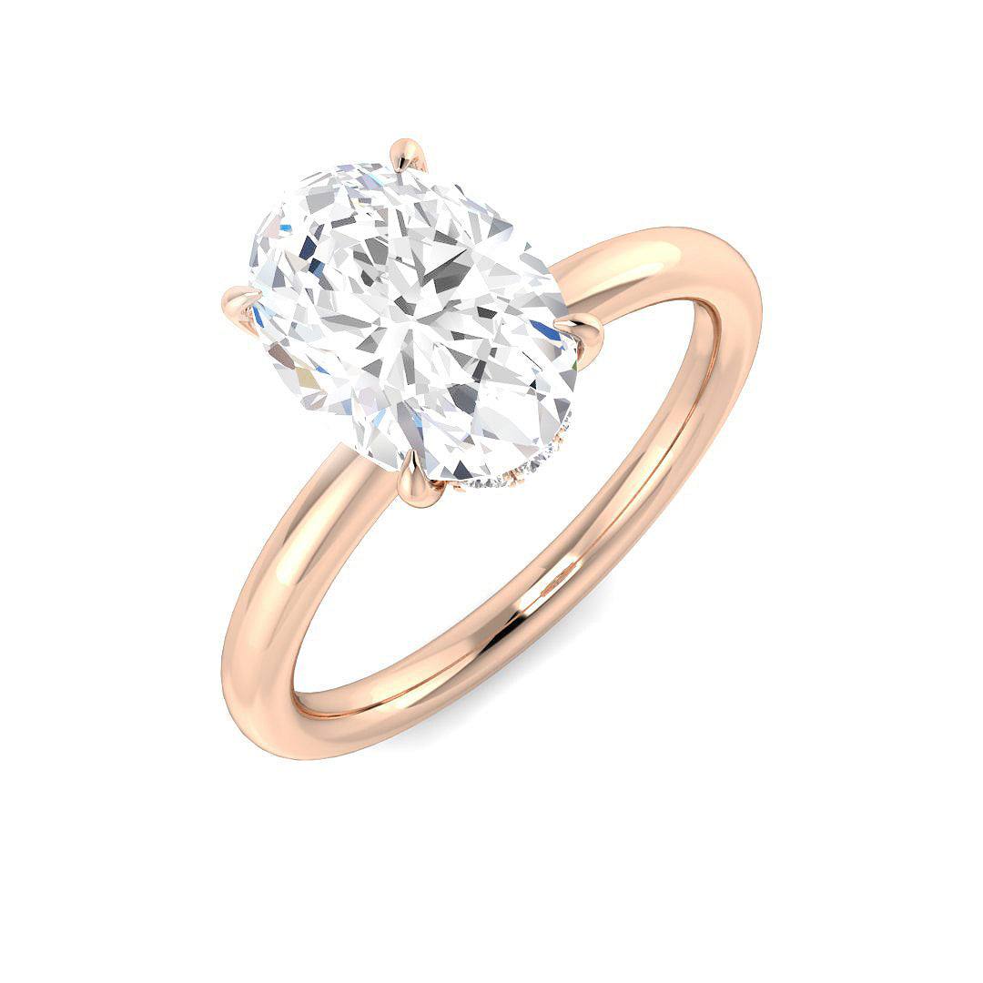 Engagement Lab-Grown Diamond Ring 2.14ct–2.16ct – SR5870 – 18k Rose Gold