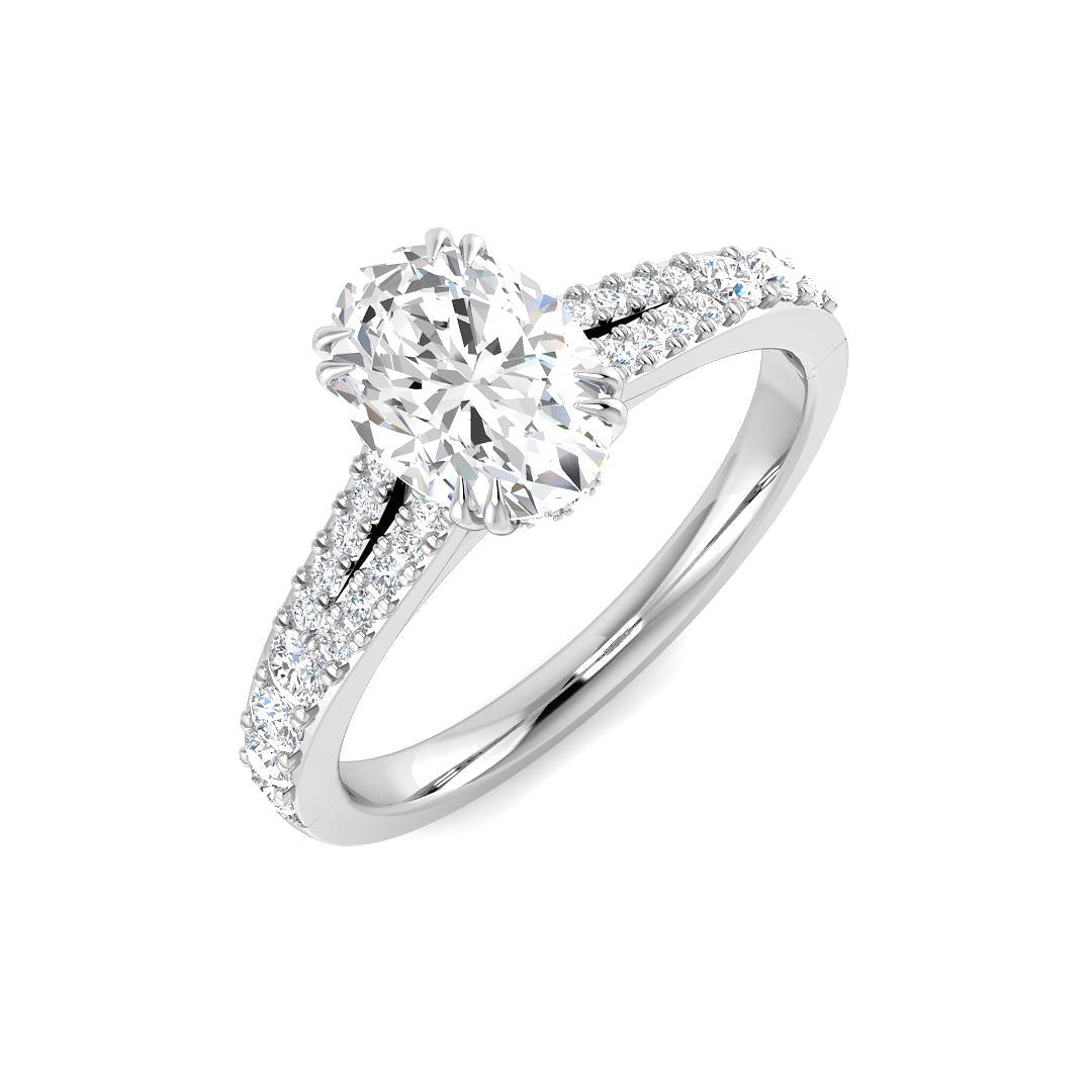 Engagement Lab-Grown Diamond Ring 1.34ct–2.41ct – SR5115 – 18k White Gold