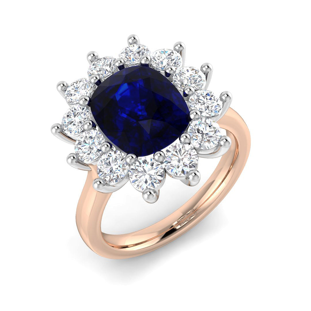 Cluster Diamond Ring 1.23ct–7.3ct – SL9878~BS – 18k Rose Gold