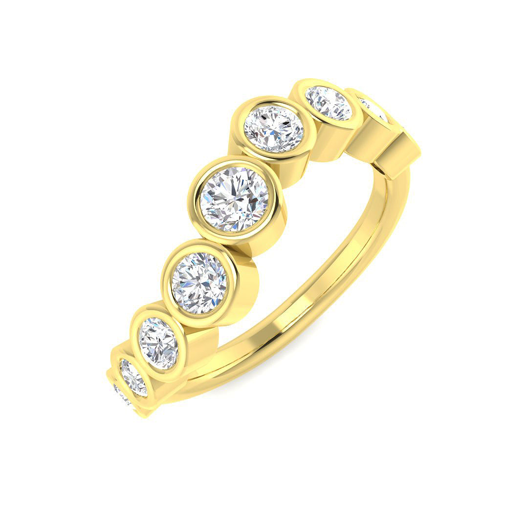 Bubble Diamond Ring 0.39ct–0.84ct – SR4510 – 18k Yellow Gold