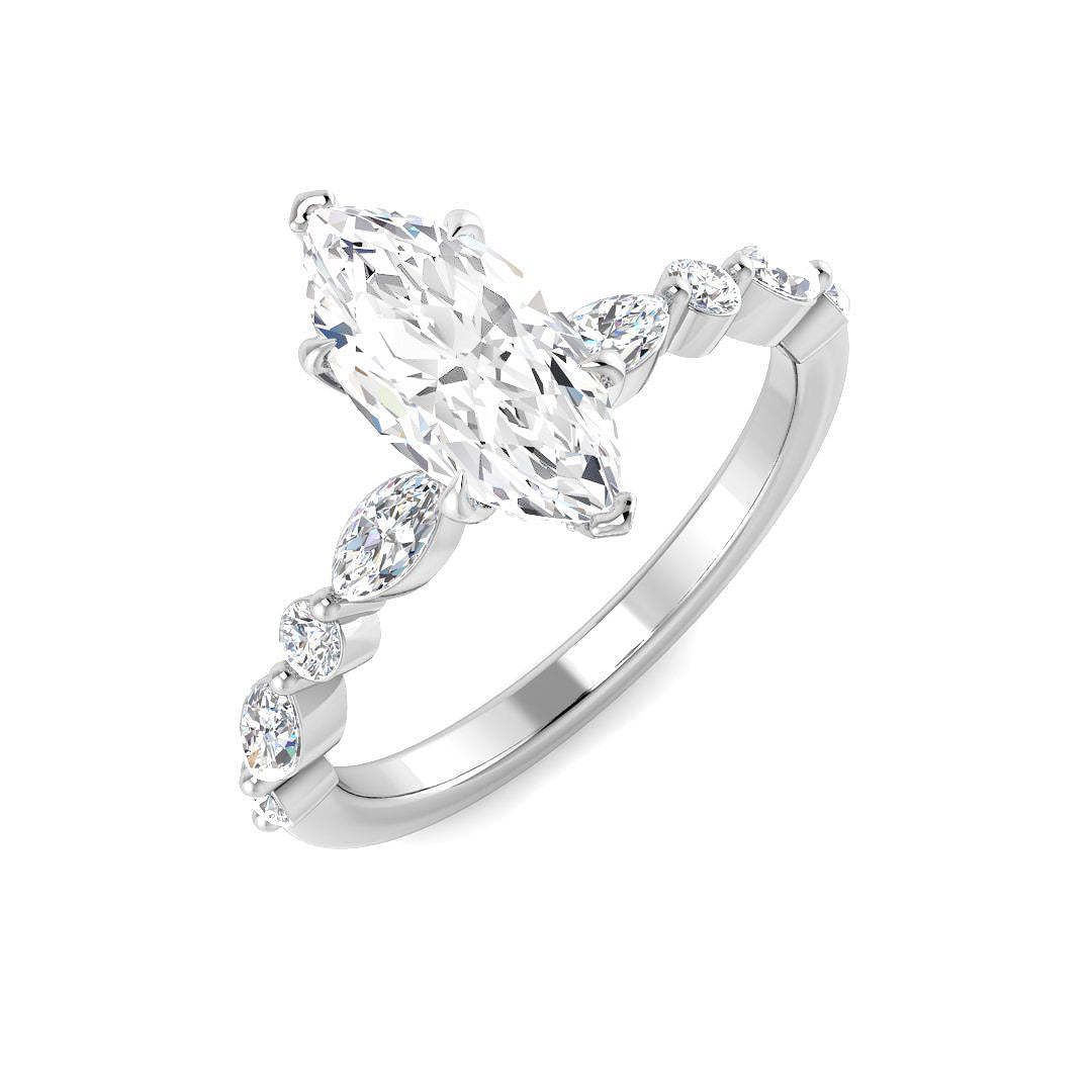 Engagement Lab-Grown Diamond Ring 1.51ct–1.55ct – SR6811 – 18k White Gold