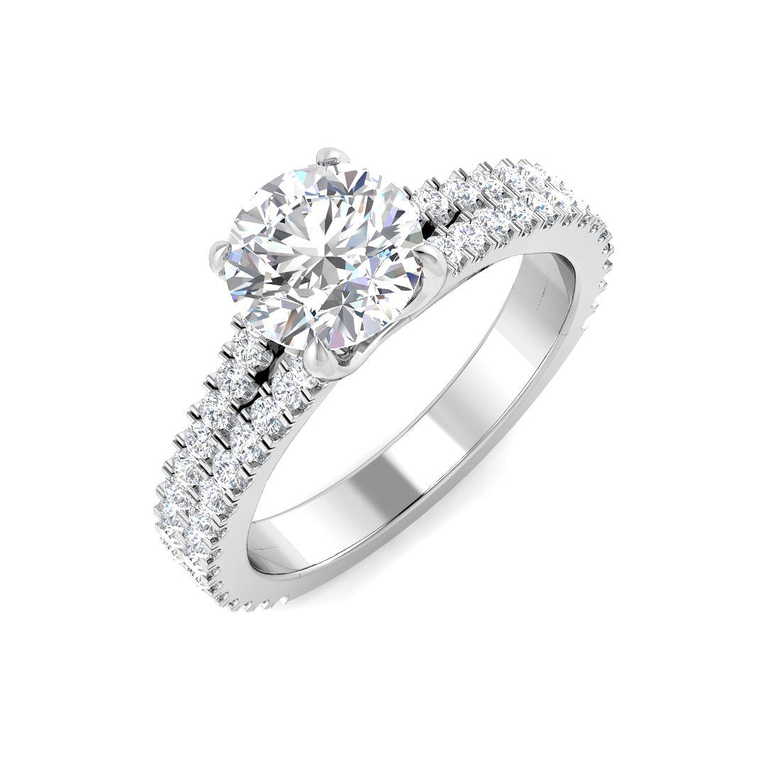 Engagement Lab-Grown Diamond Ring 1.63ct–3.66ct – SR4910 – 18k White Gold