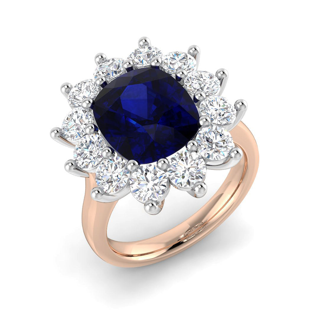 Cluster Diamond Ring 1.23ct–7.3ct – SL9878~BS – 18k Rose Gold