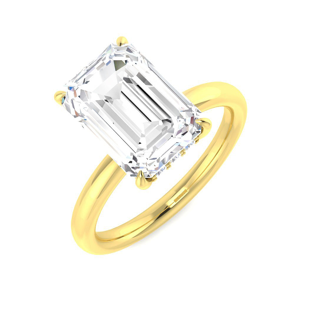Engagement Lab-Grown Diamond Ring 4.21ct–4.22ct – SR5980 – 18k Yellow Gold