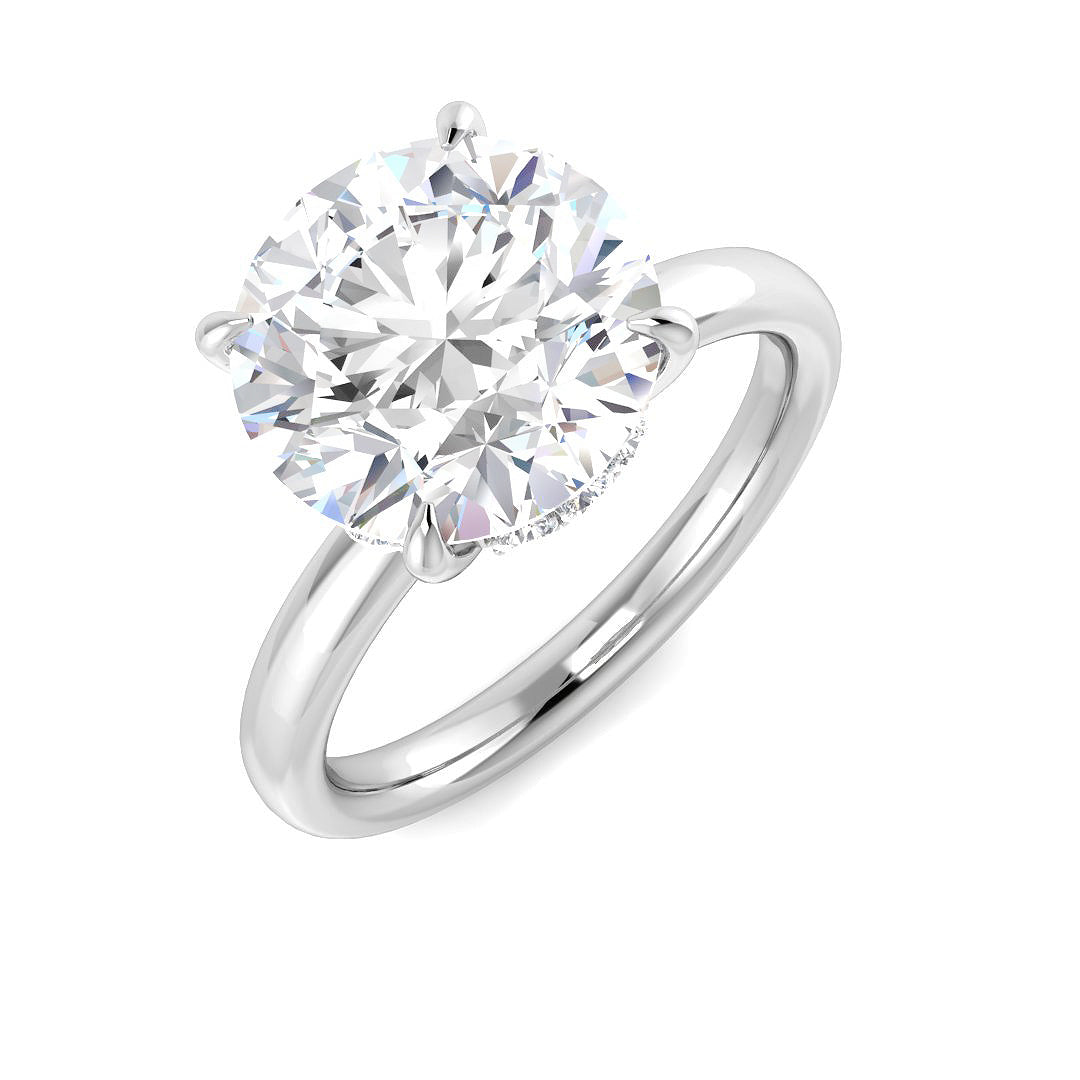 Engagement Lab-Grown Diamond Ring 4.18ct–4.2ct – SR5641 – 18k White Gold