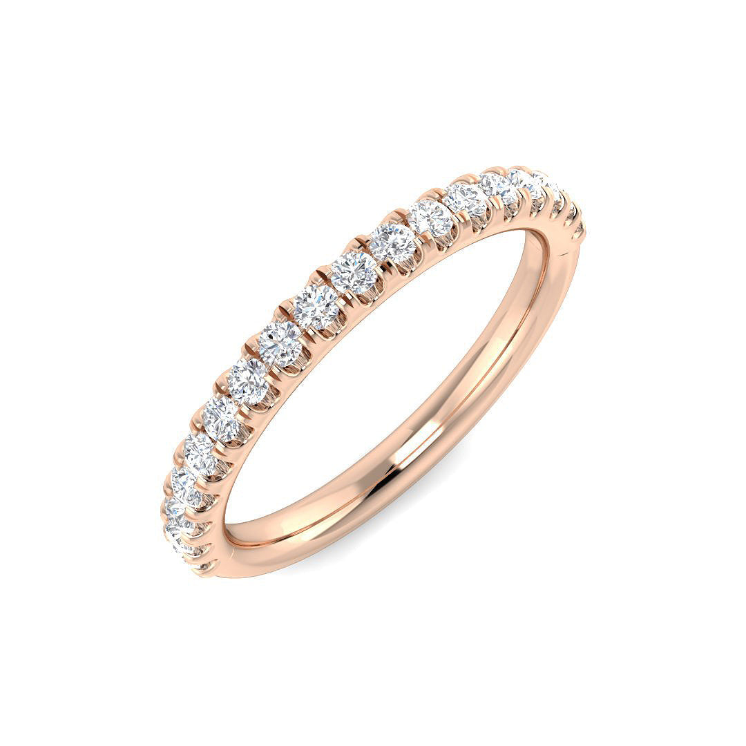 Half Eternity Diamond Ring 0.32ct–0.34ct – SR5940 – 18k Rose Gold