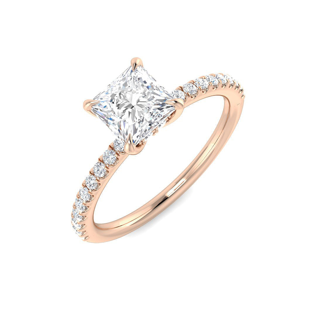 Engagement Lab-Grown Diamond Ring 1.26ct–5.49ct – SR5803 – 18k Rose Gold