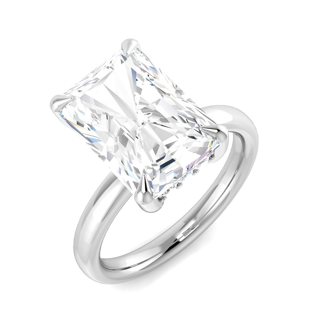 Engagement Lab-Grown Diamond Ring 5.26ct–5.27ct – SR5925 – 18k White Gold