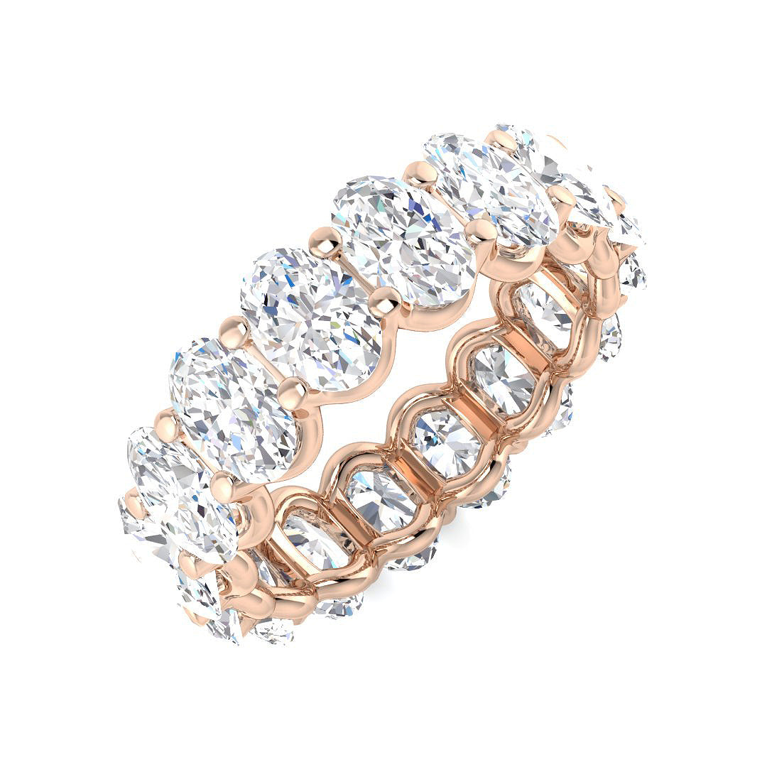 Full Eternity Diamond Ring 5.41ct–6.45ct – SR3262 – 18k Rose Gold