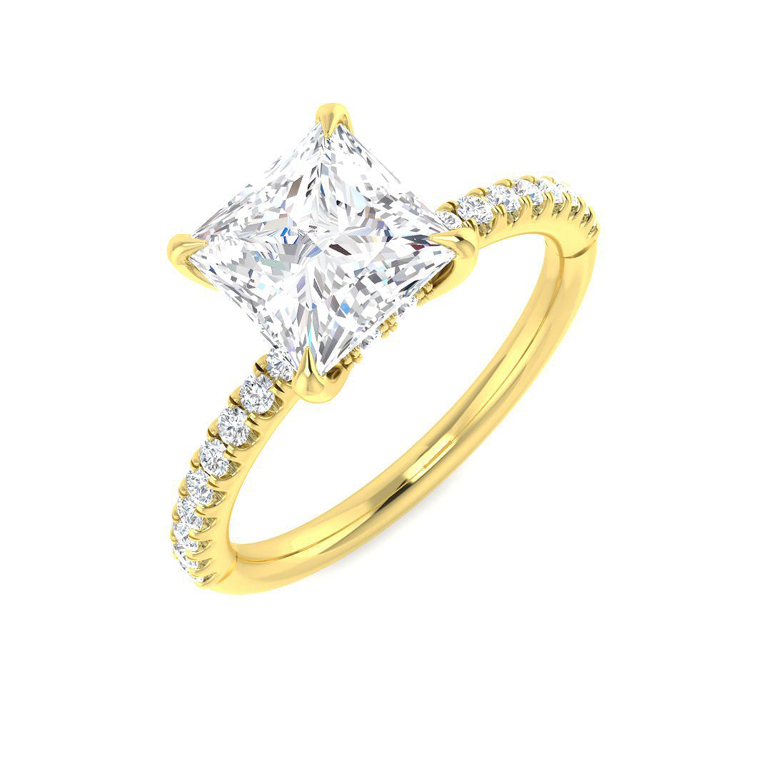 Engagement Lab-Grown Diamond Ring 1.26ct–5.49ct – SR5803 – 18k Yellow Gold