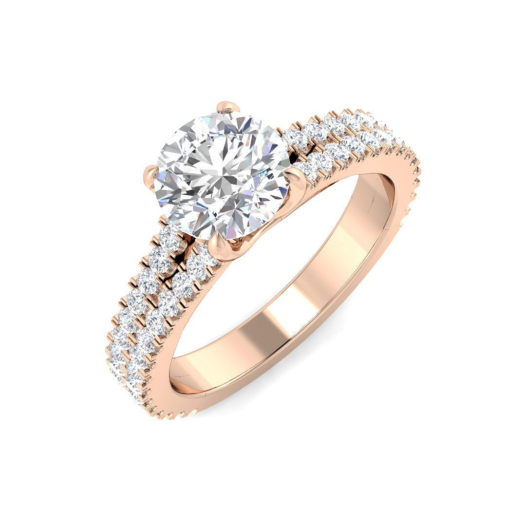 Engagement Lab-Grown Diamond Ring 1.63ct–3.66ct – SR4910 – 18k Rose Gold