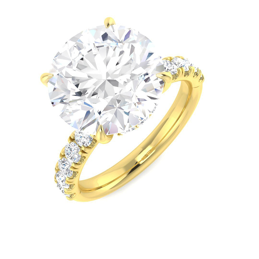 Engagement Lab-Grown Diamond Ring 5.61ct–5.63ct – SR5647 – 18k Yellow Gold