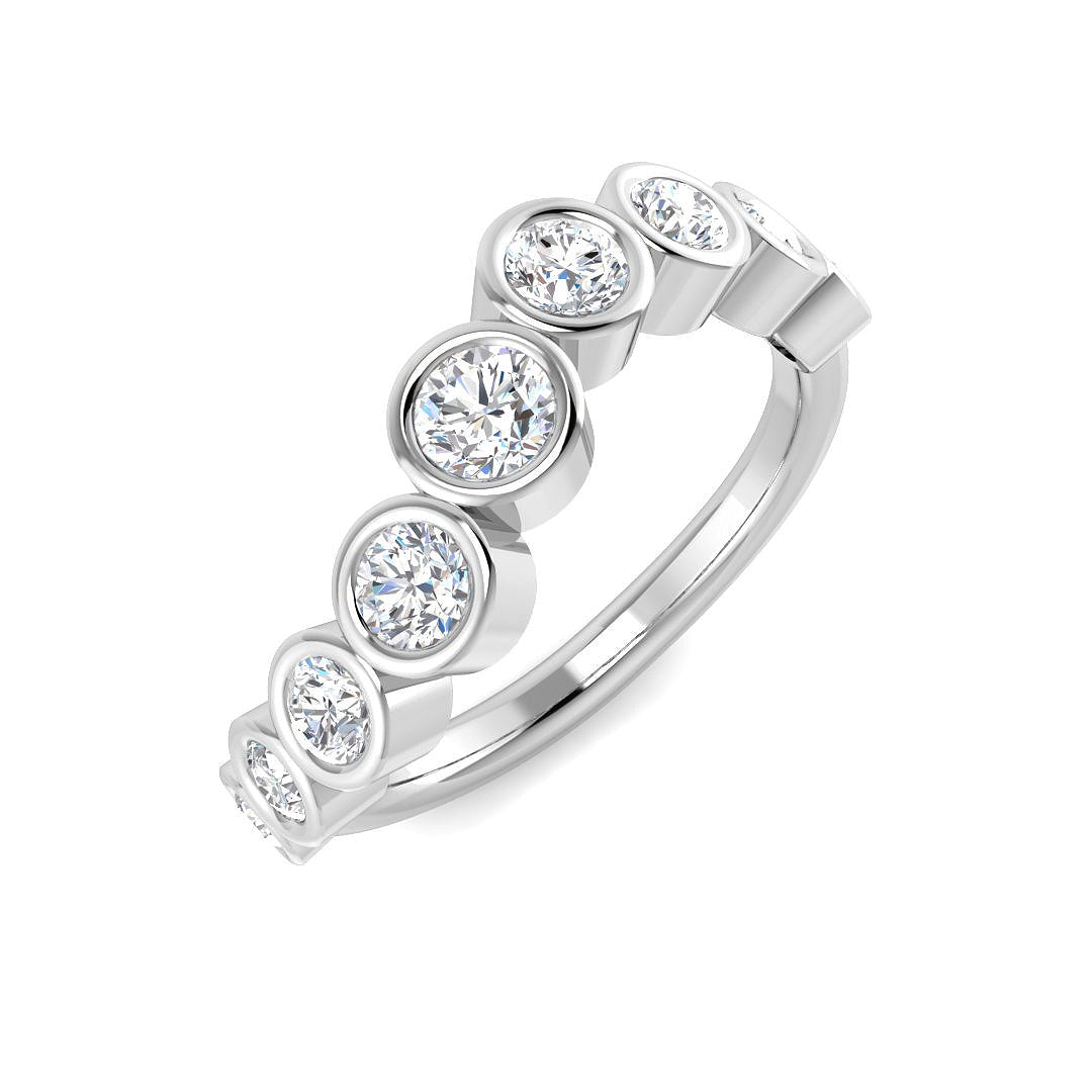 Bubble Diamond Ring 0.39ct–0.84ct – SR4510 – 18k White Gold