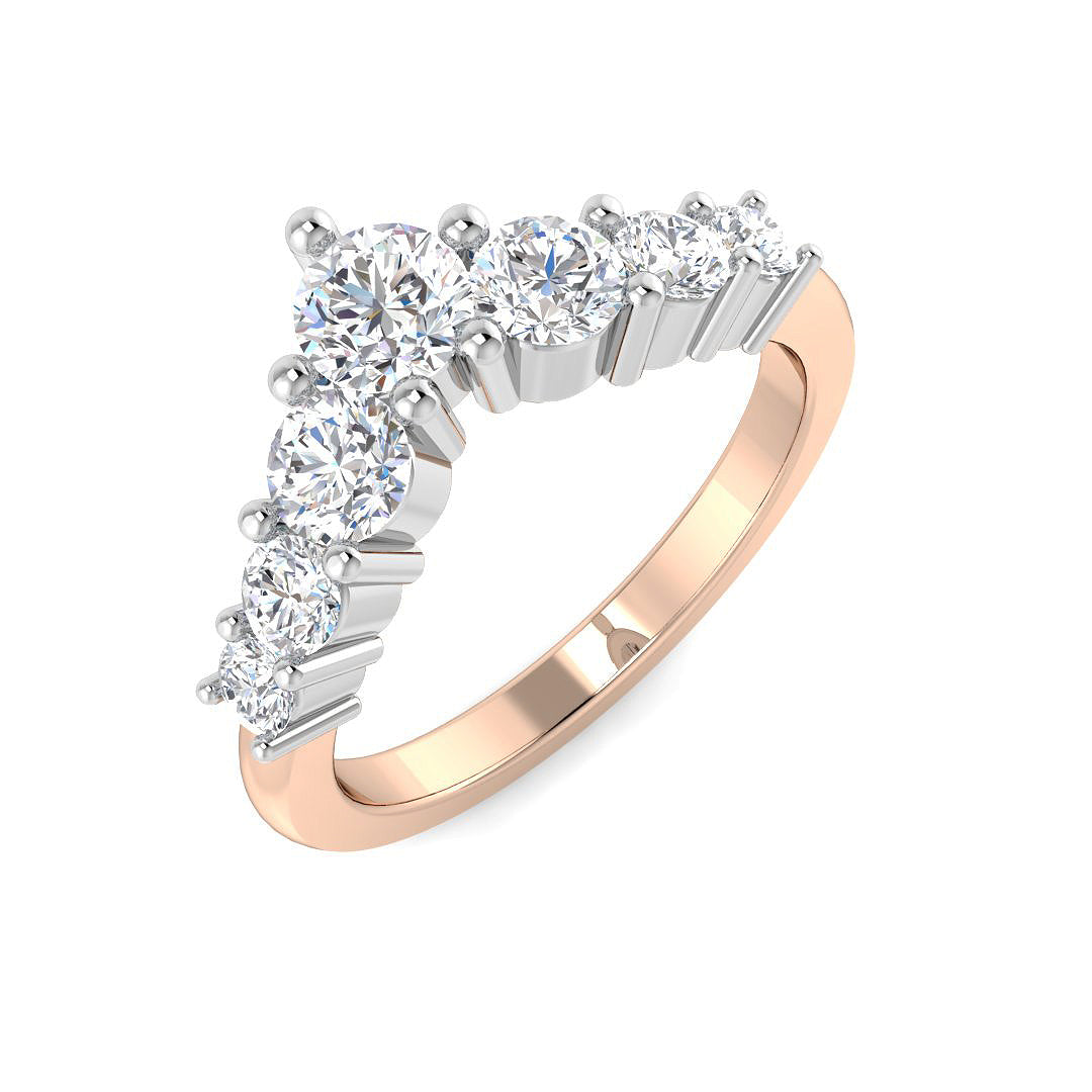 Wishbone Diamond Ring 1.03ct – SR5257 – 18k Rose Gold