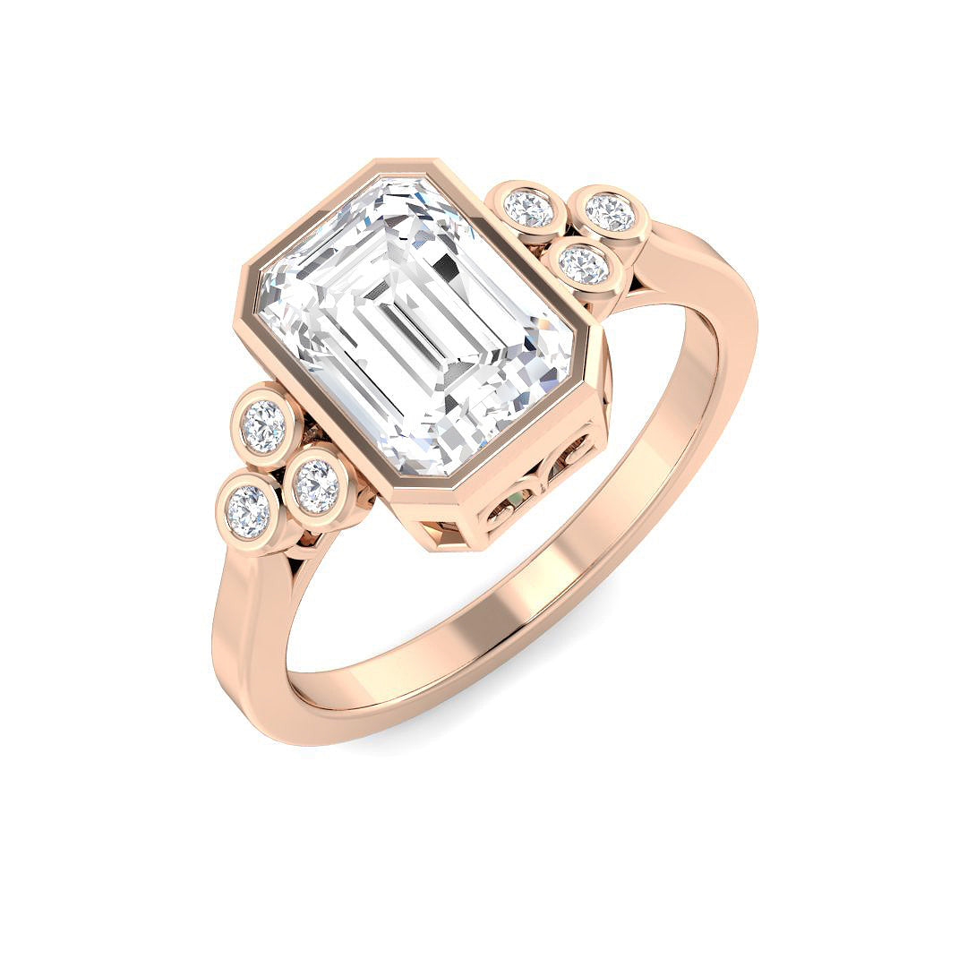 Multi Stone Lab-Grown Diamond Ring 1.07ct–2.13ct – SR6879 – 18k Rose Gold