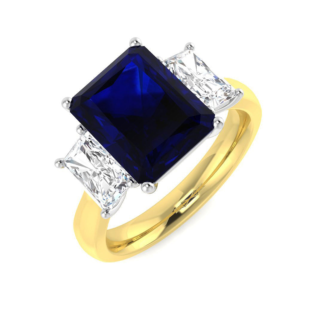 Ruby Lab-Grown Diamond Ring 4.46ct–5.85ct – SR453 – 18k Yellow Gold