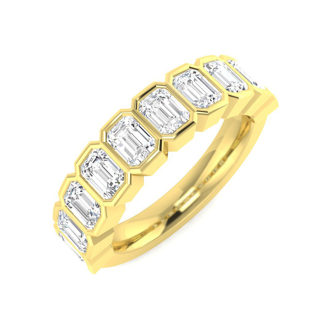 Half Eternity Diamond Ring 1.06ct–2.08ct – SR3896 – 18k Yellow Gold