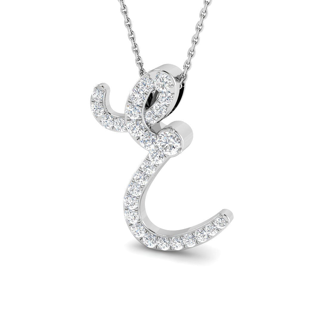 Initials Diamond Ring 0.28ct–0.63ct – SP4909-E – 18k White Gold