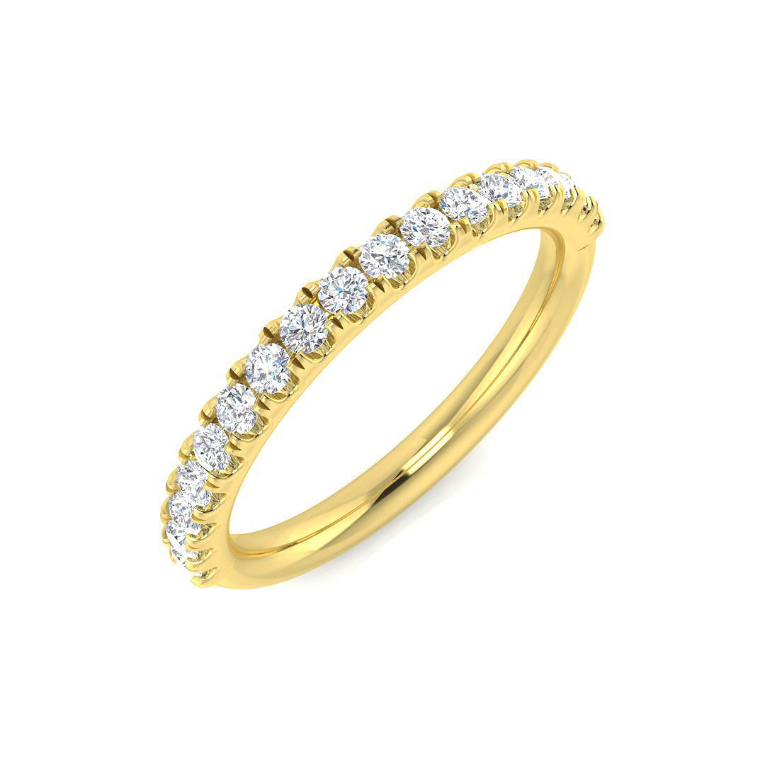 Half Eternity Diamond Ring 0.33ct–0.37ct – SR3690 – 18k Yellow Gold